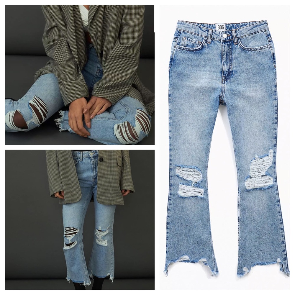 BDG Wilco High-Waisted Cropped Flare Jean 28